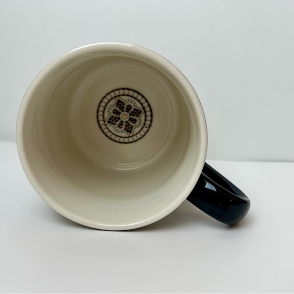 Anthropologie Margot Mosaic Monogram Mug Initial "D" Black White Gold Coffee Tea - Picture 5 of 7